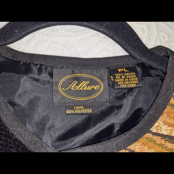 Allure Patch Embroidered Rayon Sweater Black PL - Picture 2 of 3